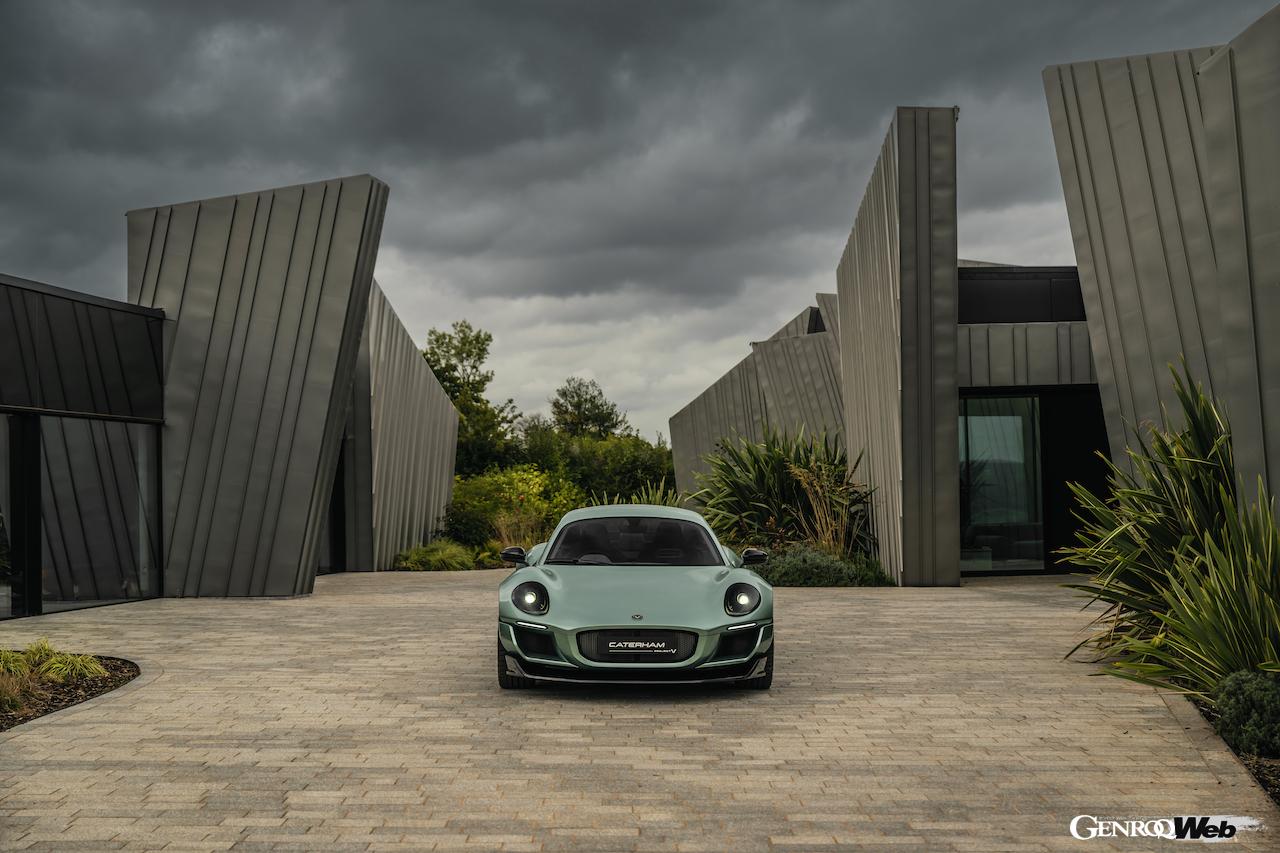 日本初公開を果たしたフル電動スポーツ「ケータハム プロジェクト V」のエクステリア。