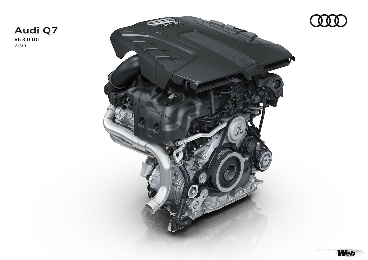 2度目のフェイスリフトを実施した、「アウディ Q7」改良新型のパワーユニット。