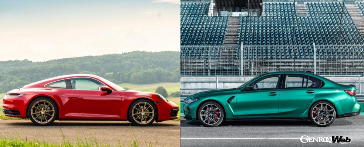 ポルシェ 911とBMW M4