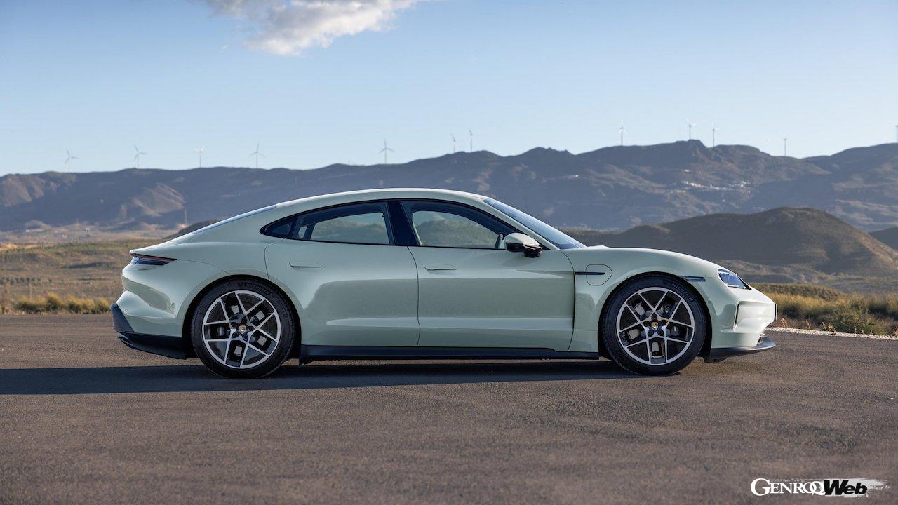 大幅な性能アップを果たした「ポルシェ タイカン」改良新型のエクステリア。