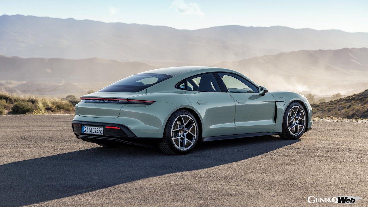大幅な性能アップを果たした「ポルシェ タイカン」改良新型のエクステリア。