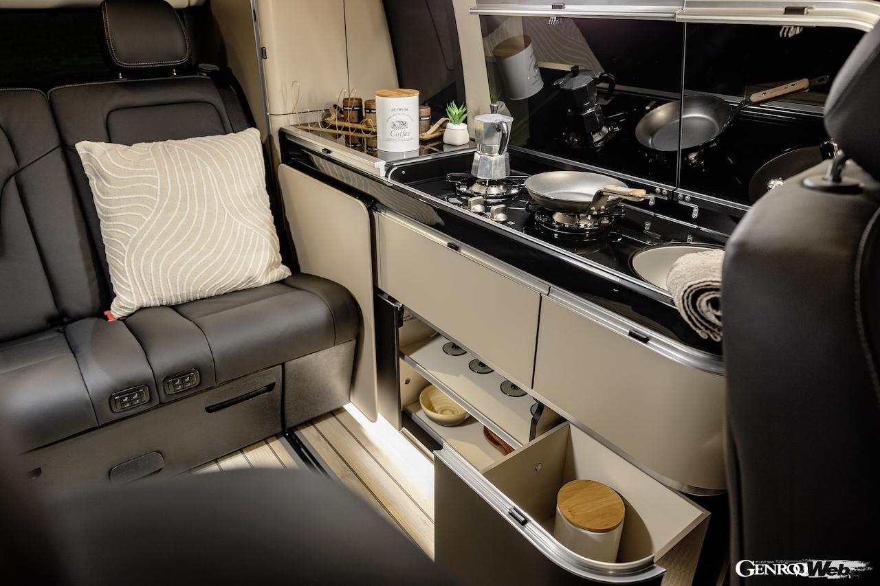 贅沢な装備を持つ最新キャンピングカー「メルセデス・ベンツ Vクラス マルコポーロ」。