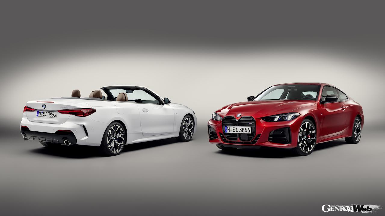 特徴的な縦型BMWキドニー・グリルに、薄型LEDヘッドライトが組み合わせられた「BMW 4シリーズ」。今回のフェイスリフトでは、ヘッドライトのLEDライト機構のデザインが変更を受けた。