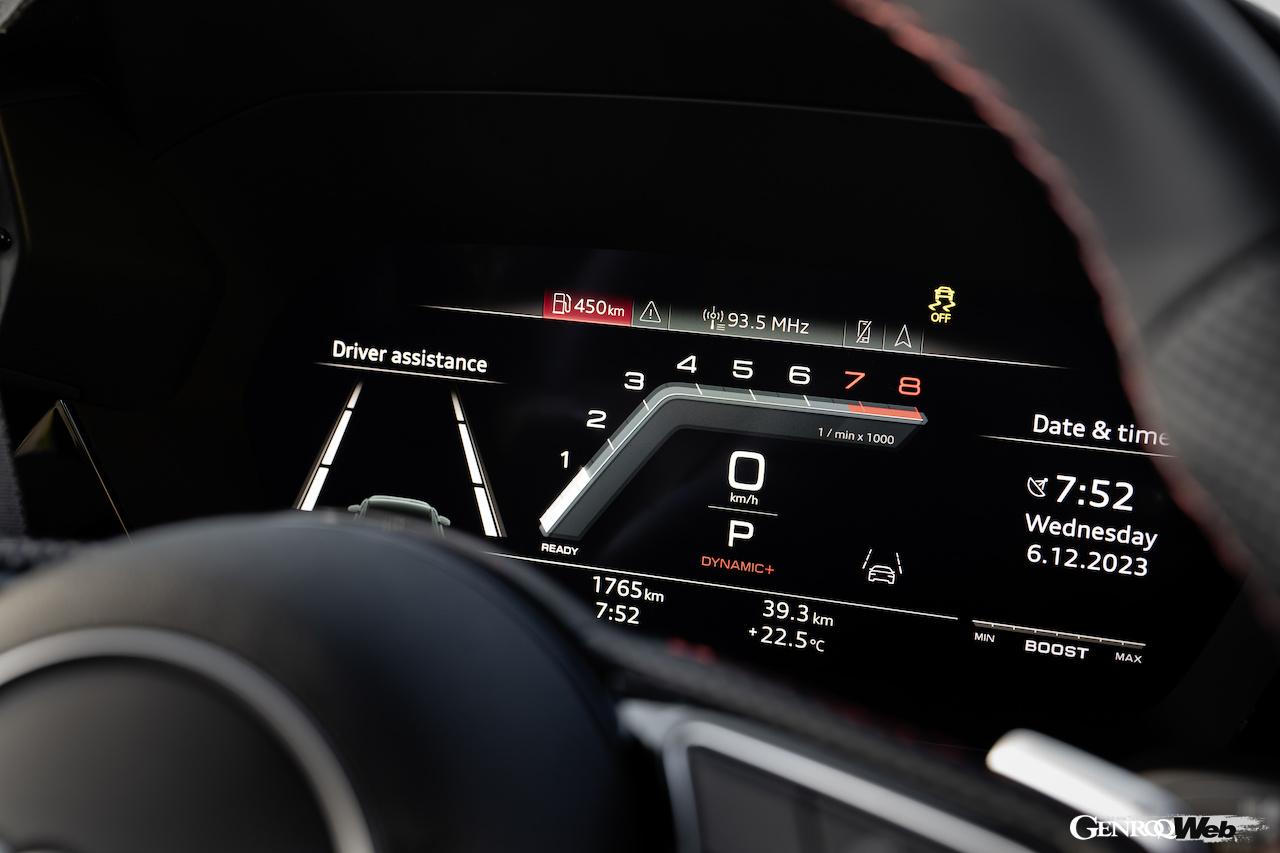 「アウディ S3 スポーツバック」と「S3 サルーン」改良新型に導入された、アウディ・ドライブセレクトの「ダイナミック+」モード。