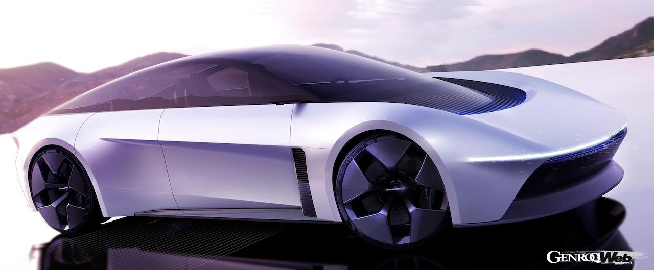 自動運転BEV「クライスラー ハルシオン コンセプト」のデザインスケッチ。