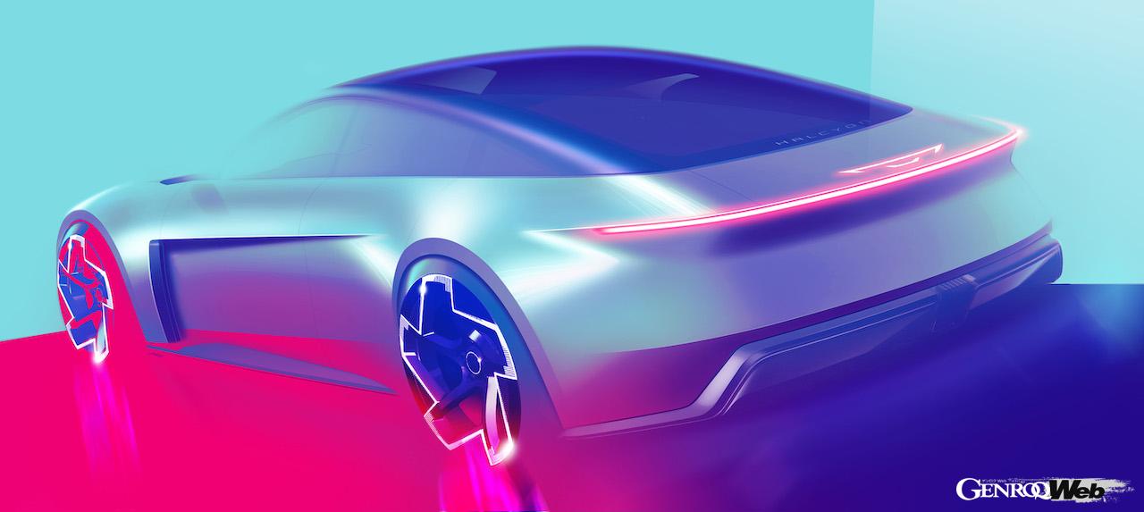 自動運転BEV「クライスラー ハルシオン コンセプト」のデザインスケッチ。