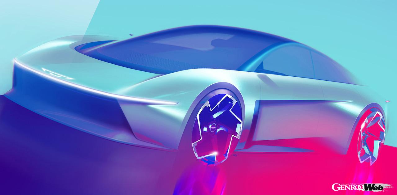 自動運転BEV「クライスラー ハルシオン コンセプト」のデザインスケッチ。