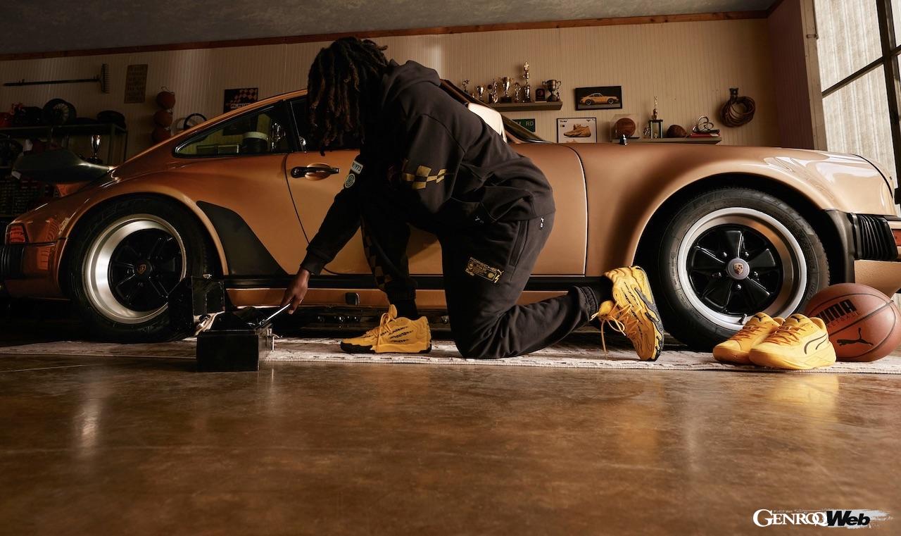 新アイテム「ラメロ・ボール x ポルシェ MB.03」と「プーマ×ポルシェ オールプロ ニトロ」。