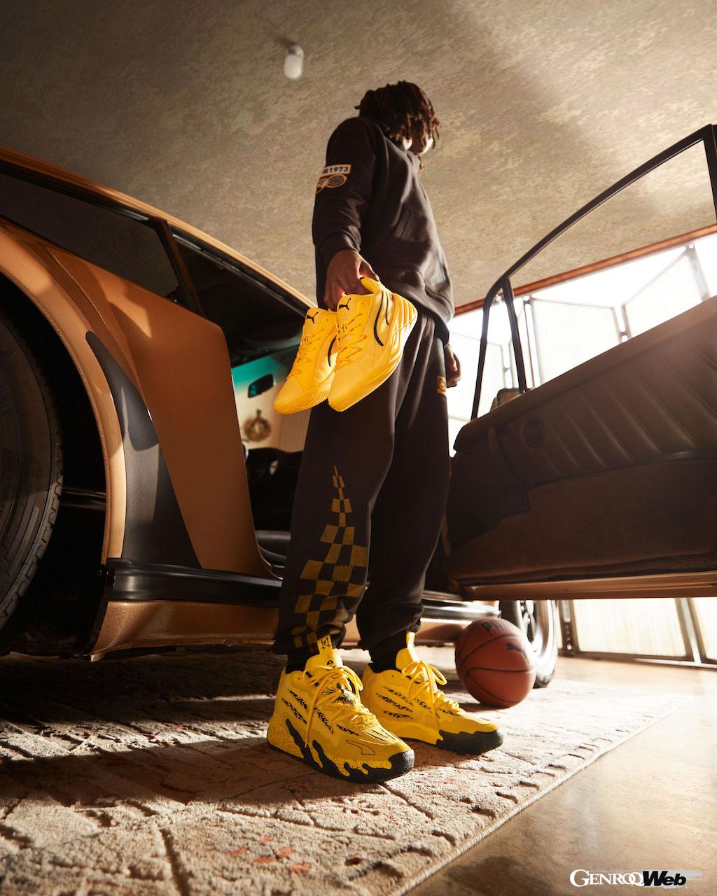 新アイテム「ラメロ・ボール x ポルシェ MB.03」と「プーマ×ポルシェ オールプロ ニトロ」。