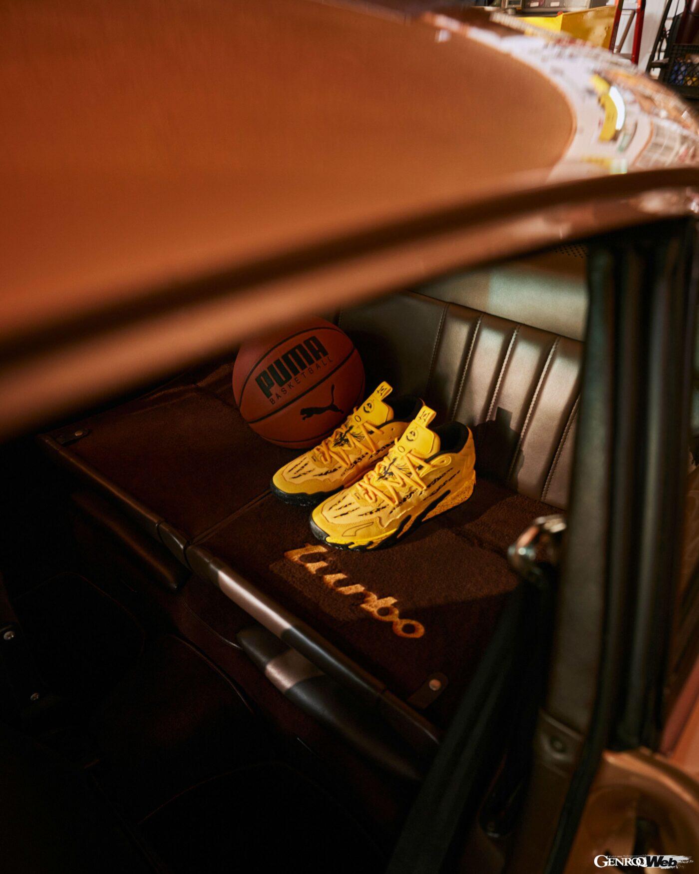 新アイテム「ラメロ・ボール x ポルシェ MB.03」と「プーマ×ポルシェ オールプロ ニトロ」。