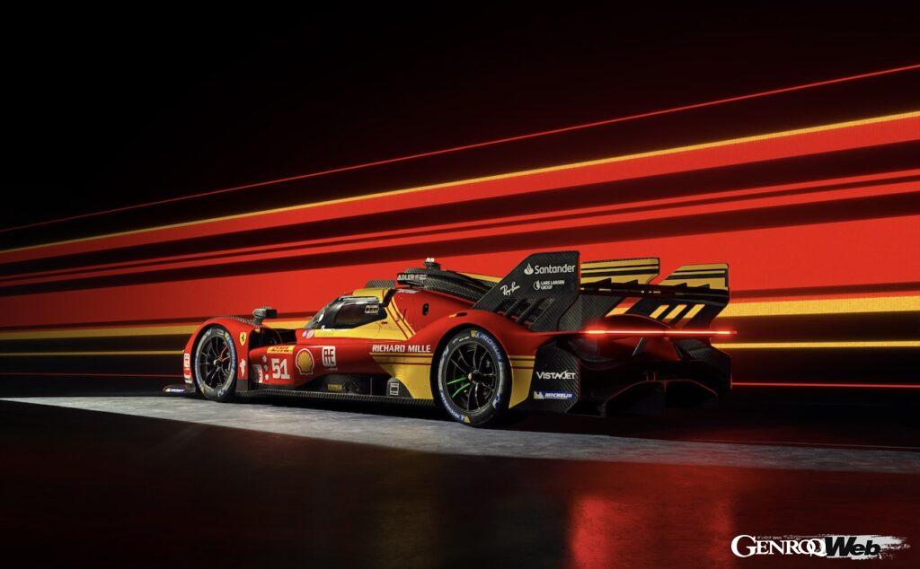 2024年仕様のカラーリングは、F2007をイメージしたフェラーリ・レッドをベースに、鮮やかなジャッロ・モデナ・イエローのスペースが拡大された。