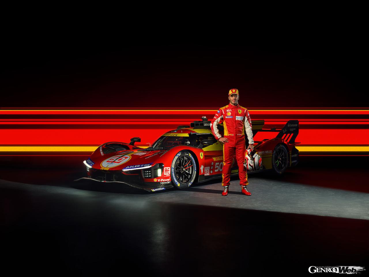 2024年シーズンのWECにおいてフェラーリ 499P 50号車をドライブする、アントニオ・フォコ。