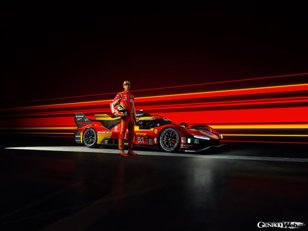 2024年シーズンのWECにおいてフェラーリ 499P 51号車をドライブする、アントニオ・ジョヴィナッツィ。