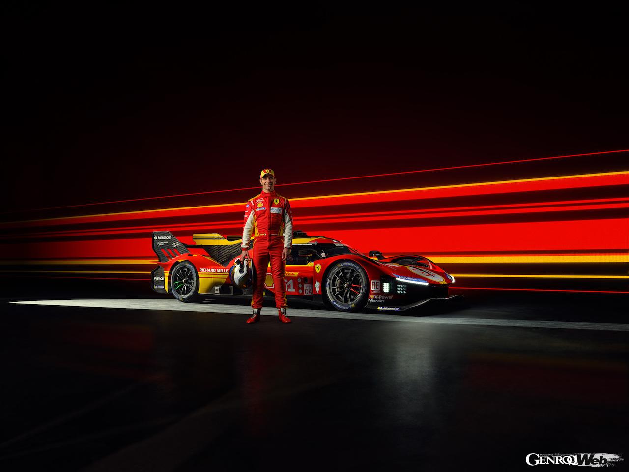 2024年シーズンのWECにおいてフェラーリ 499P 51号車をドライブする、アレッサンドロ・ピエール・グイディ。