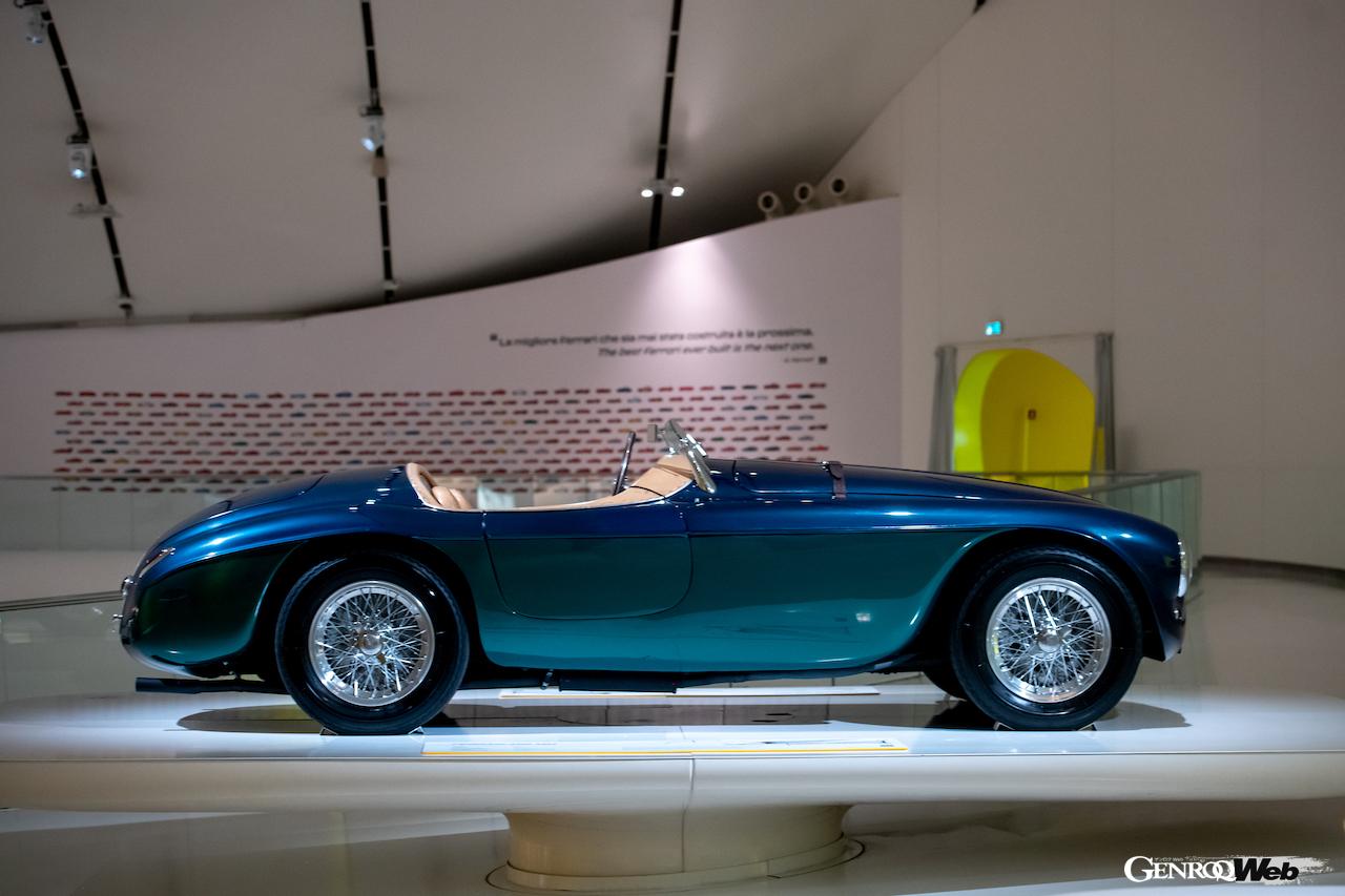 『Ferrari One of a Kind』では、これまでなかなか公開されることのなかったワンオフモデルを多数展示されている。写真は1948年製フェラーリ166 MM。