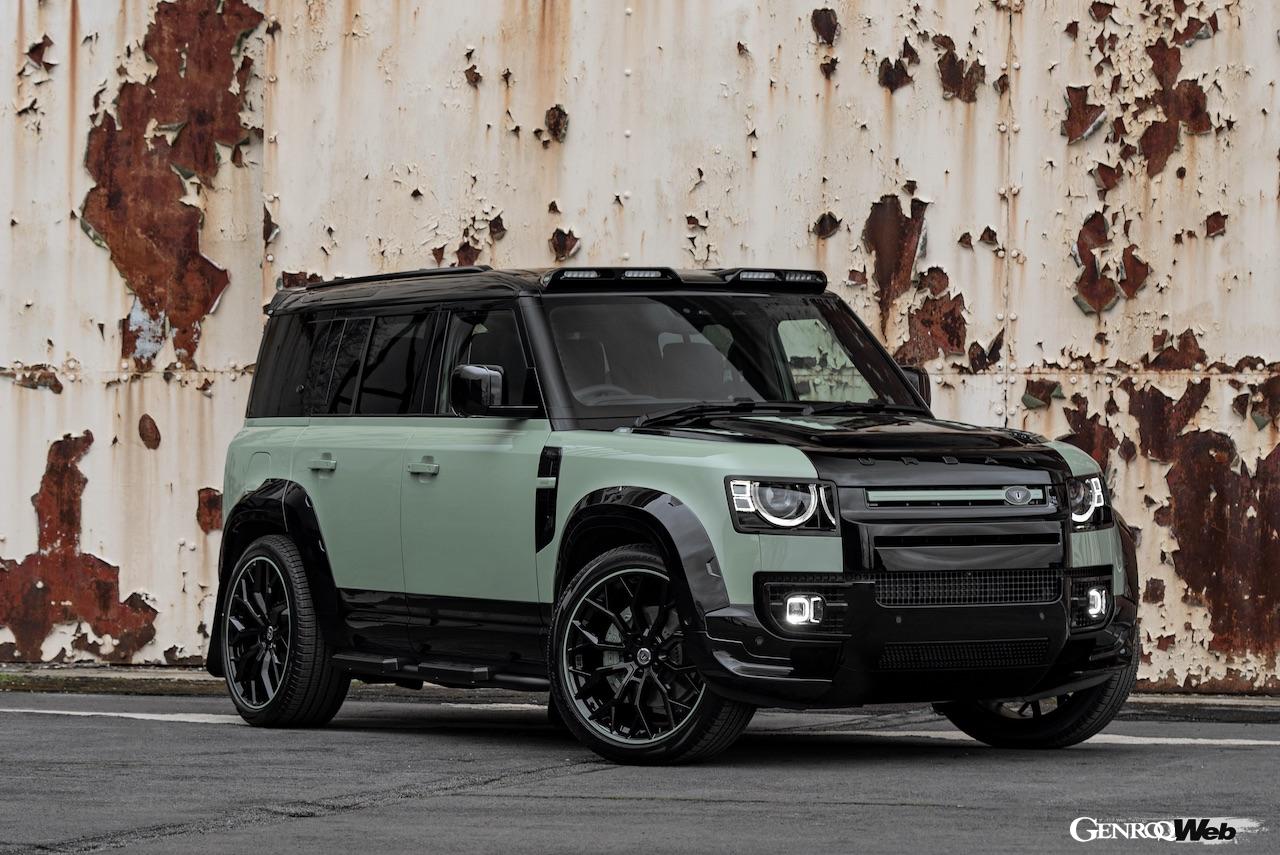 アーバン・オートモーティブは、市販仕様を上まわるクオリティ「OEM+」をポリシーに掲げる。写真はディフェンダー 110に装着された「アーバン・ワイドトラック・パッケージ」。