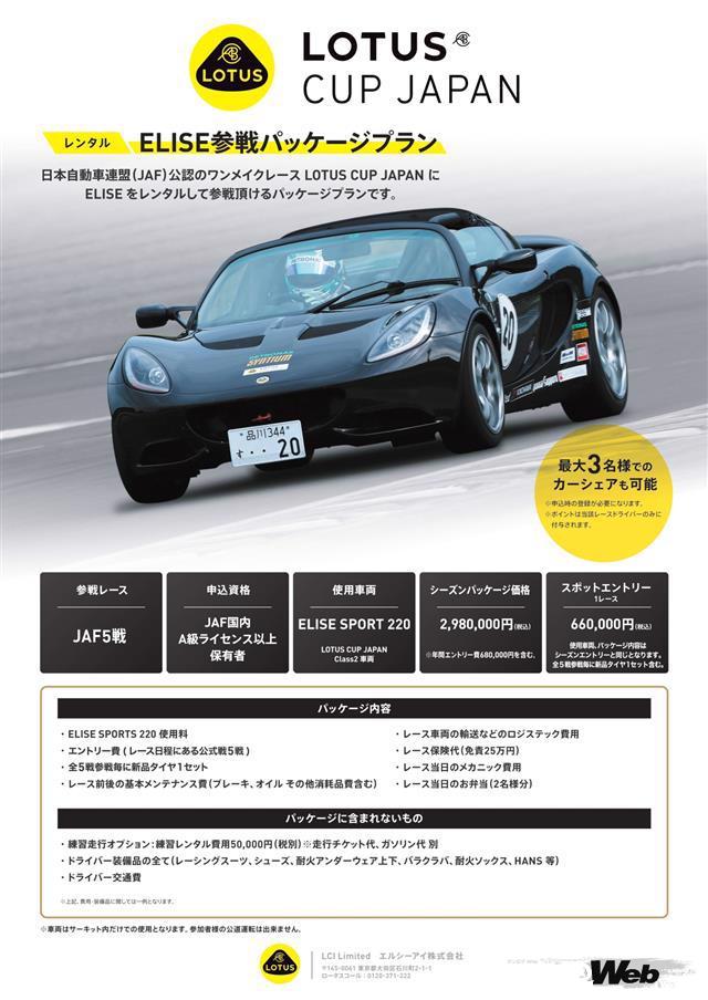 「LOTUS CUP JAPAN 2024」のシリーズ概要。