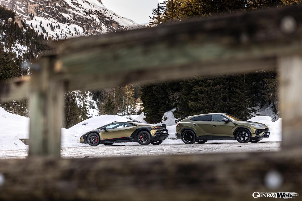 ランボルギーニはVIPゲストを対象に、ウラカン ステラートとウルス Sによる、フランス南東部のスキーリゾート「クールシュヴェル」でのウィンターツアーを実施した。