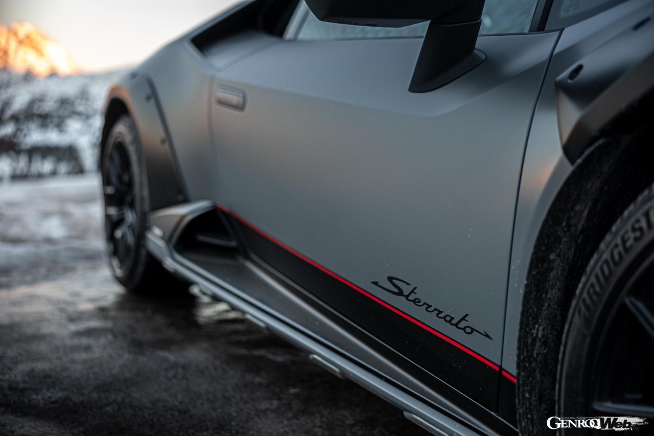 ランボルギーニのウィンターツアーに投入された「ウラカン ステラート」。