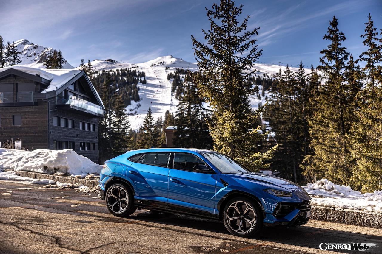 ランボルギーニのウィンターツアーに投入された「ウルス S」。