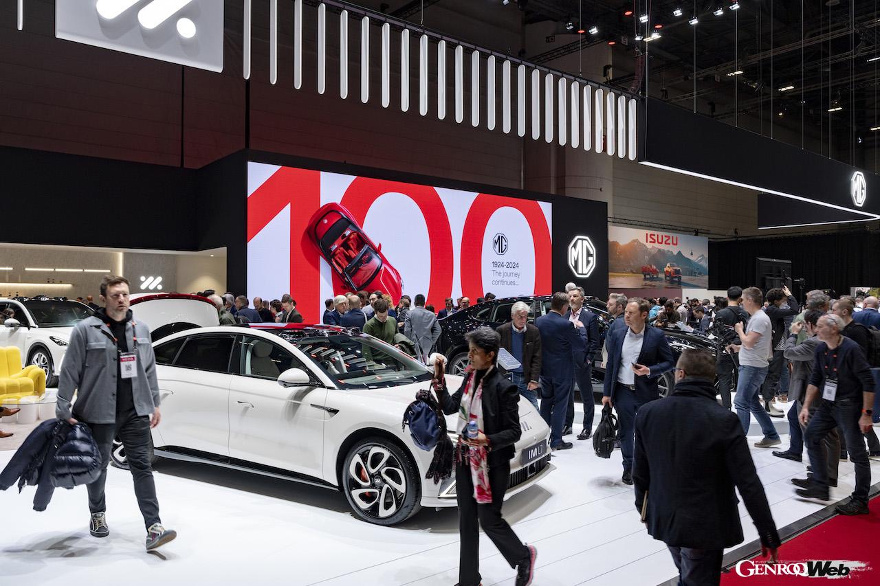 2024年のジュネーブ・モーターショーにおいて、大型ブースを展開したMGモーター。