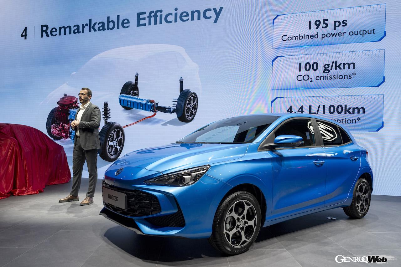 新型「MG3 ハイブリッド+」は、1.5リッター直4ガソリンエンジンにモーターを組み合わせた新開発「ハイブリッド+（Hybrid+）」パワートレインを搭載する。