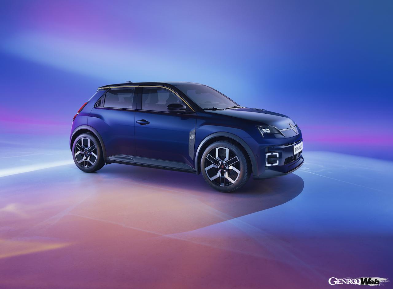 フル電動コンパクト「ルノー 5 E-Tech エレクトリック」のエクステリア。