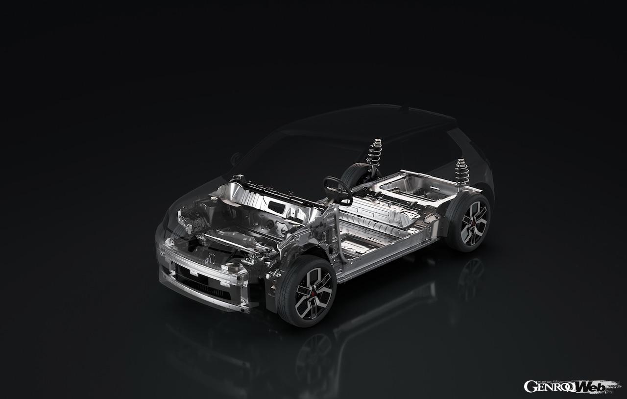 フル電動コンパクト「ルノー 5 E-Tech エレクトリック」の電動パワートレイン。