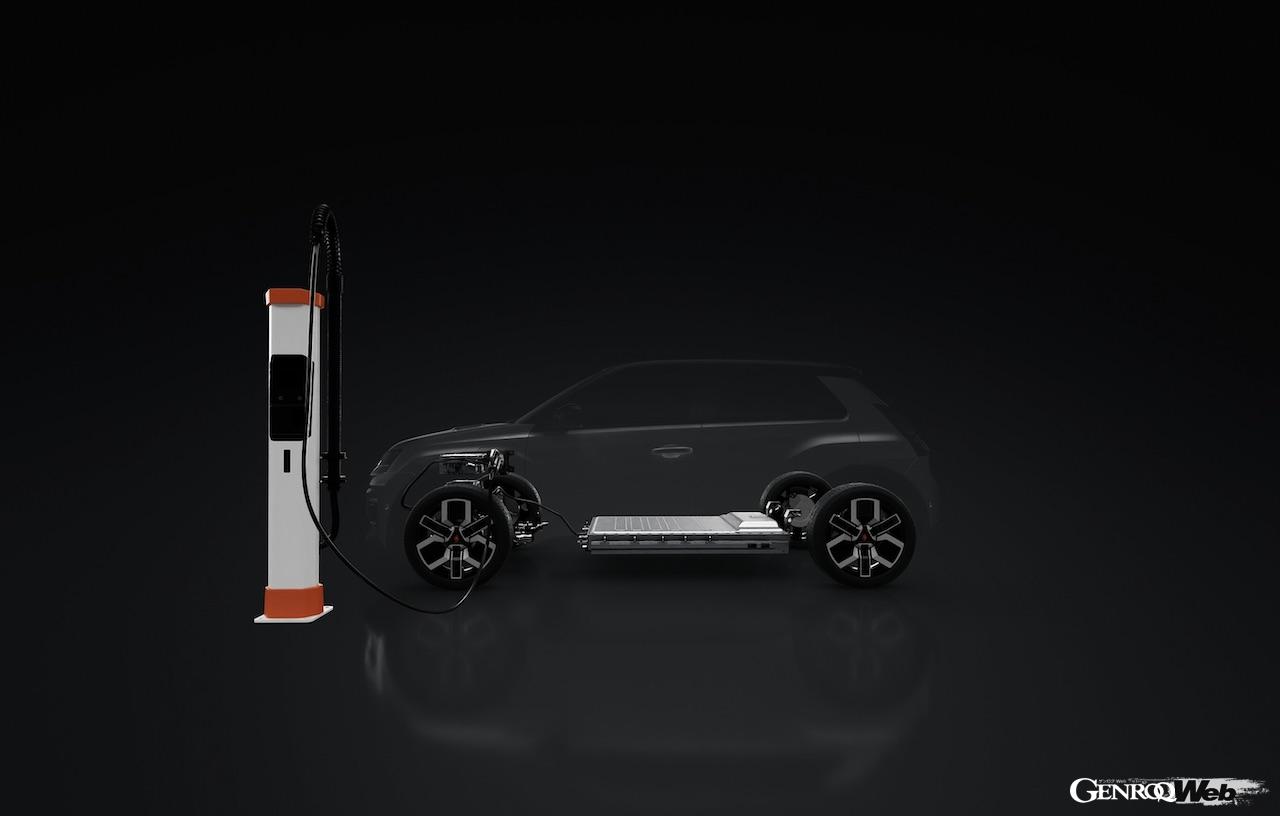 フル電動コンパクト「ルノー 5 E-Tech エレクトリック」の電動パワートレイン。