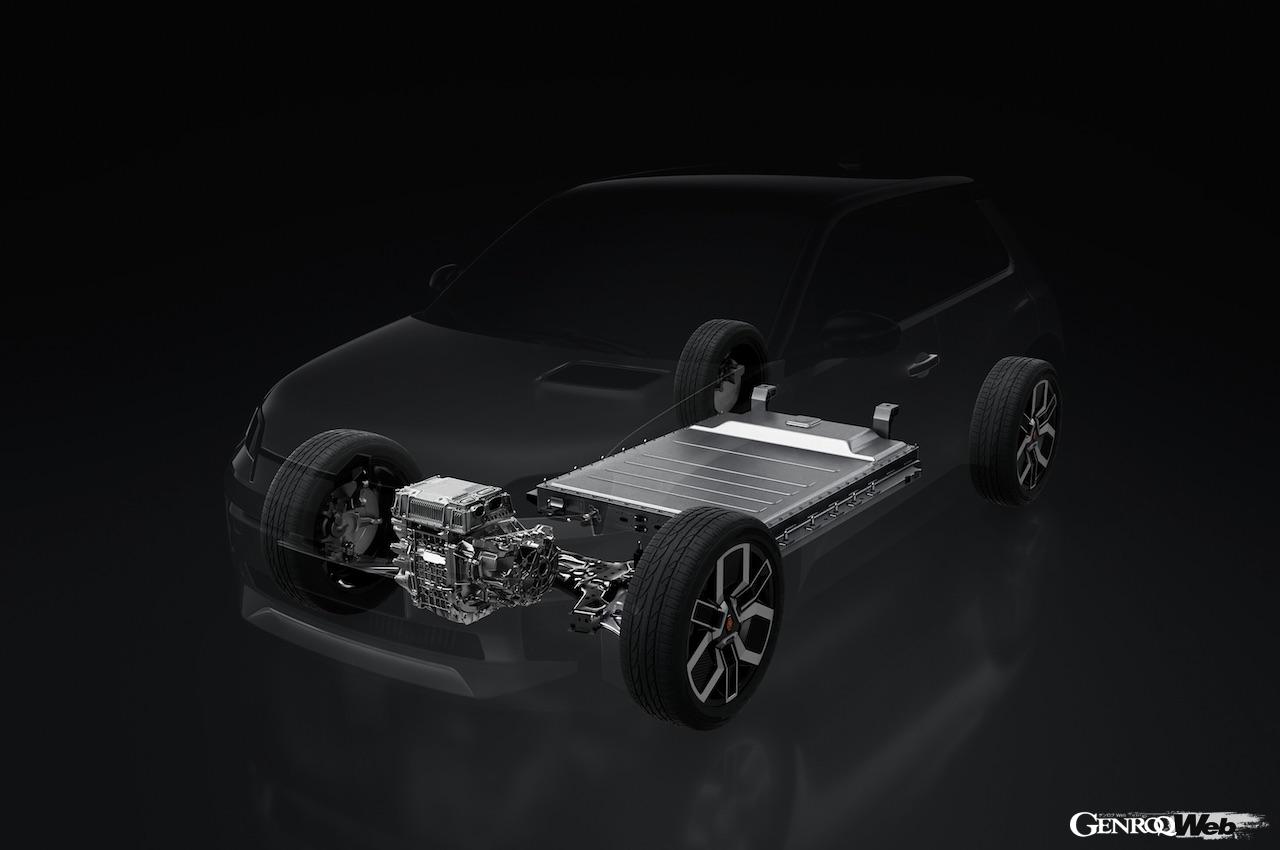 フル電動コンパクト「ルノー 5 E-Tech エレクトリック」の電動パワートレイン。