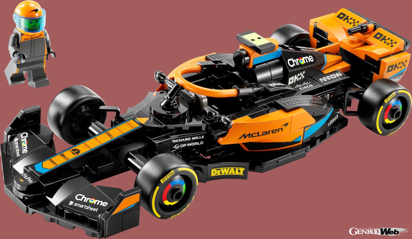 2023マクラーレンF1は全長19cm。フィギュアも付属している。