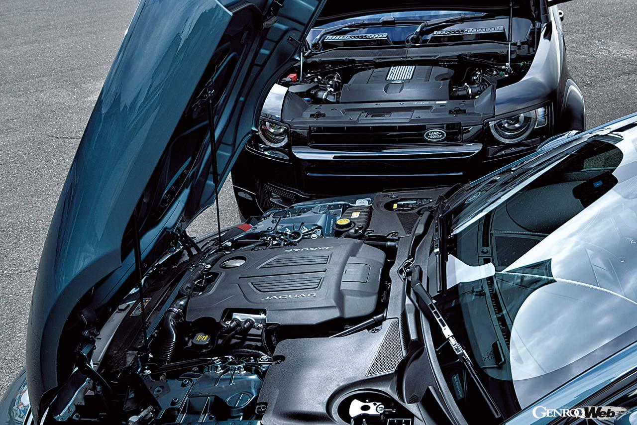 型式はともに「508PS」となる5.0リッターV8スーパーチャージャー。なお、今後ランドローバー各車に積まれるV8ユニットは、BMW製4.4リッターV8ツインターボに順次スイッチして行く模様だ。