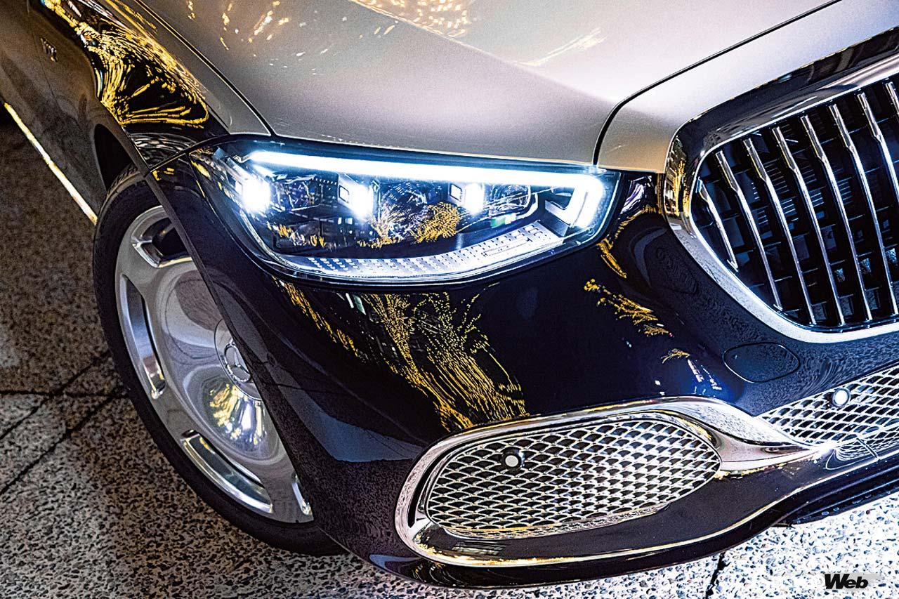 Sクラスをベースとしているが、専用のバンパーやグリルなどで独自の存在感を放つマイバッハ S 680。2トーンのカラーは塗装によるものだ。