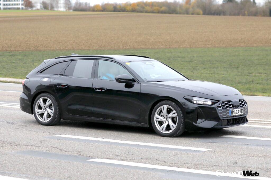 新しいデザイン言語によって、より洗練された印象を受ける次期型A5 アバントのテスト車両。