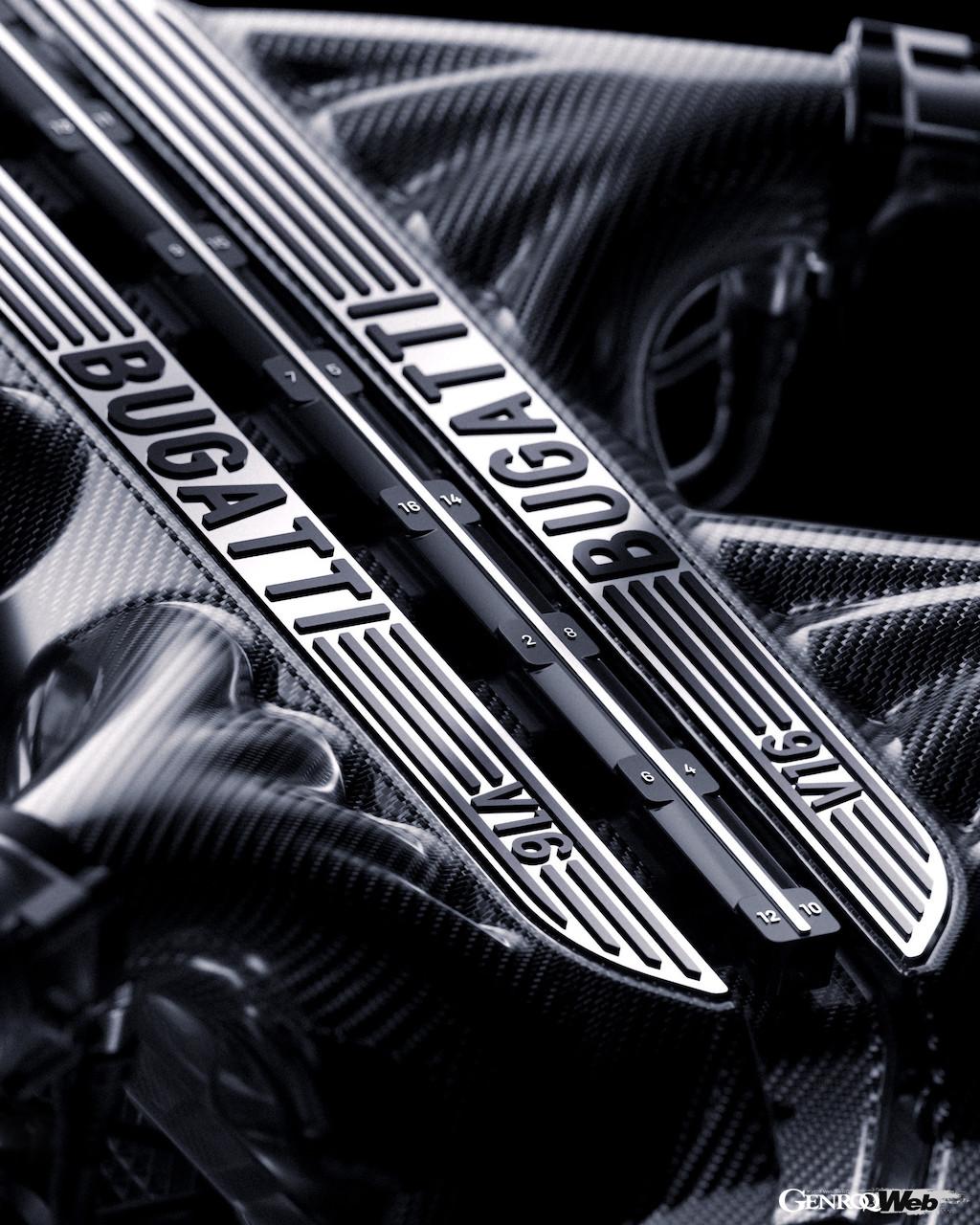 2024年6月、シロンのデビューから8年を経て、ブガッティはV16ハイブリッドを搭載したニューモデルを投入する。