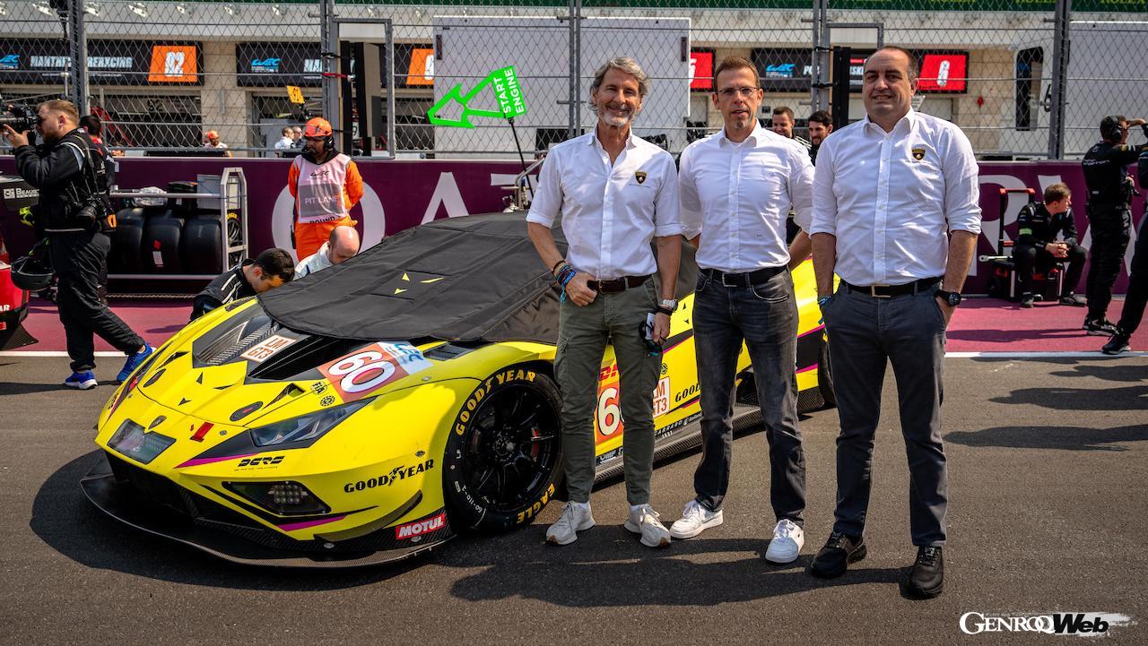 WEC開幕戦カタール1812kmレースを訪れた、ランボルギーニのステファン・ヴィンケルマン会長。
