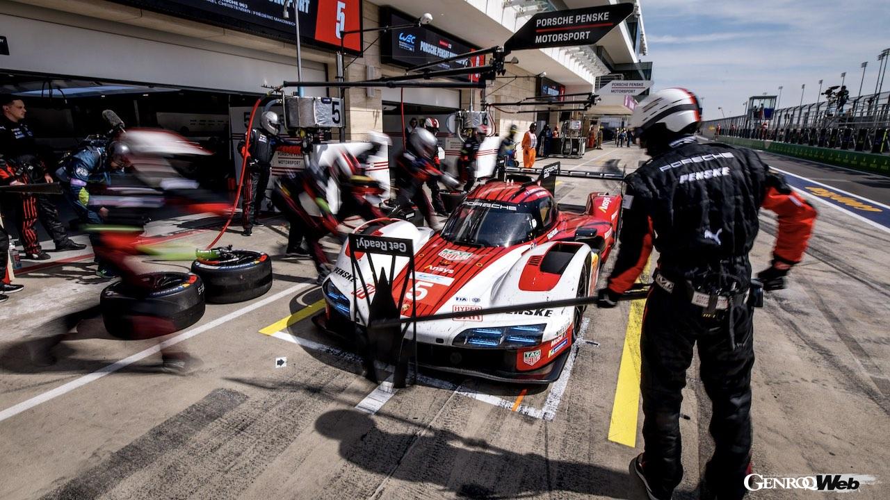 WEC開幕戦カタール1812kmレースにおいて、3位に入ったポルシェ 963 5号車。