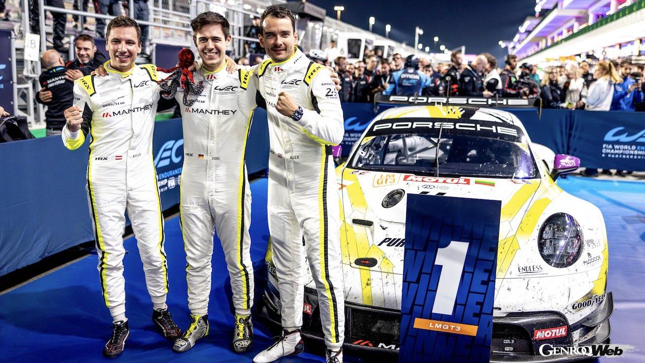2024年シーズンからWECに導入されたGT3で戦われる「LMGT3クラス」は、マンタイ・ピュアレクシングのポルシェ 911 GT3 R LMGT3 92号車が勝利を飾った。