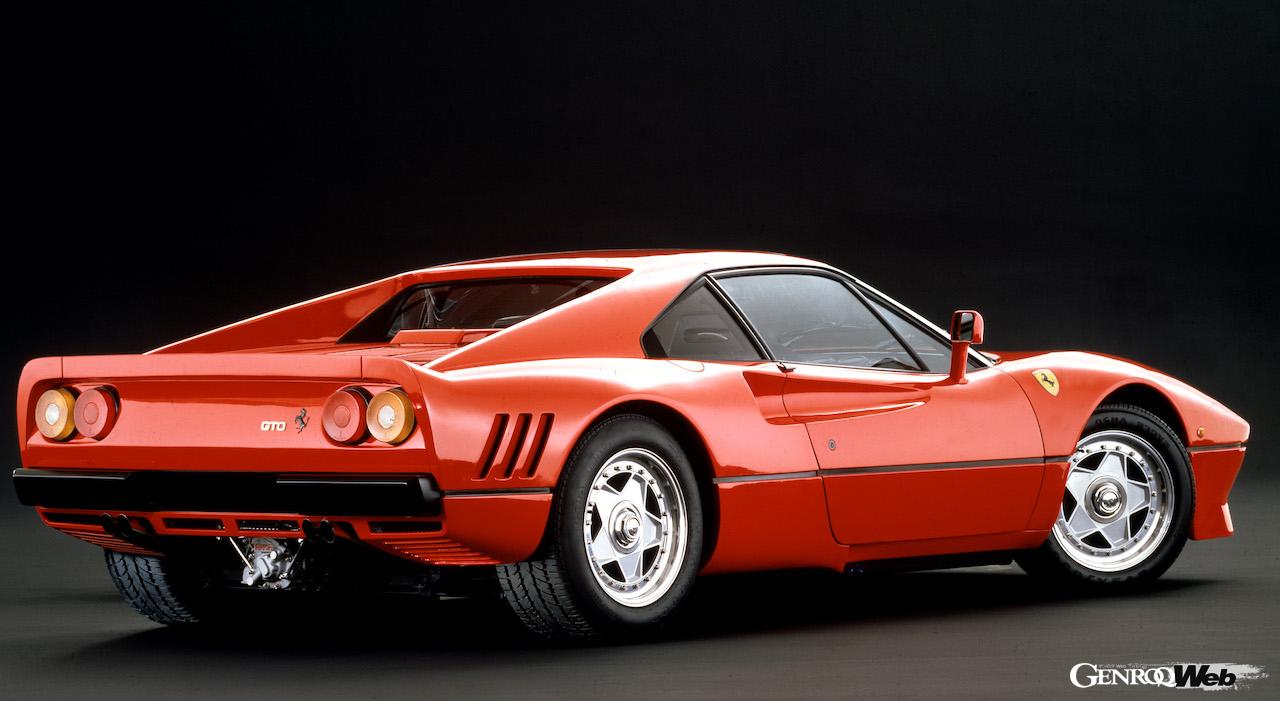 1984年のジュネーブ・モーターショーにおいて、ワールドプレミアされたフェラーリ GTO。「288 GTO」は非公式名称となる。