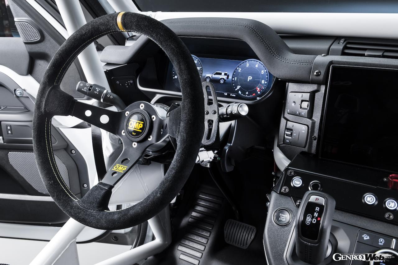 「ディフェンダー 90」ワンメイクラリー仕様のコクピット。