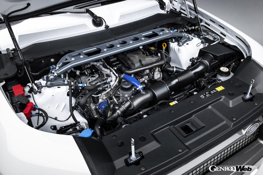 ディフェンダー・ラリー・シリーズUKのワンメイクラリー仕様は、ディフェンダー 90 P300をベースに開発。エンジンやギヤボックスは、市販仕様がキャリーオーバーされている。