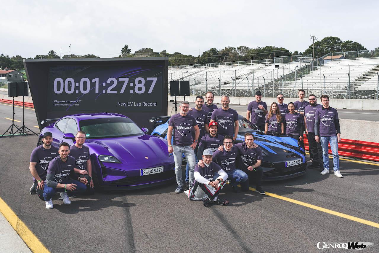 タイカン ターボGT ヴァイザッハパッケージは、テストドライバーのラース・カーンによって、ラグナセカとニュルブルクリンクでタイムアタックを敢行。どちらも新記録を樹立した。