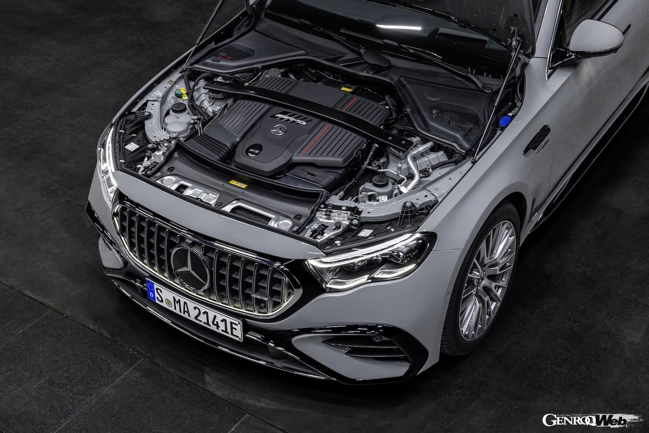 3.0リッター直列6気筒ガソリンターボに、電気モーターを組み合わせたことで、最高システム出力593PSを発揮。ローンチシステム「レーススタート」作動時は、620PSにパワーアップする。