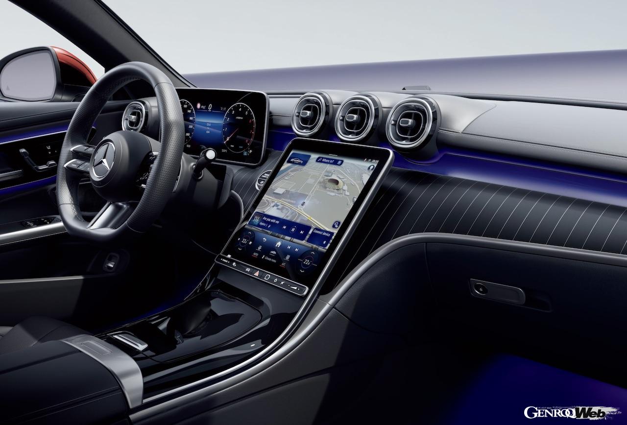 日本に導入される「メルセデス・ベンツ CLE 200 クーペ」のインテリア。