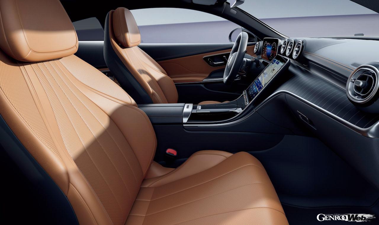 日本に導入される「メルセデス・ベンツ CLE 200 クーペ」のインテリア。