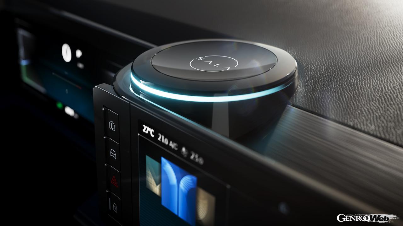 「ランチア イプシロン エディツィオーネ リミタータ カッシーナ 」に採用されたカッシーナの多機能デバイス「タボリーノ」。