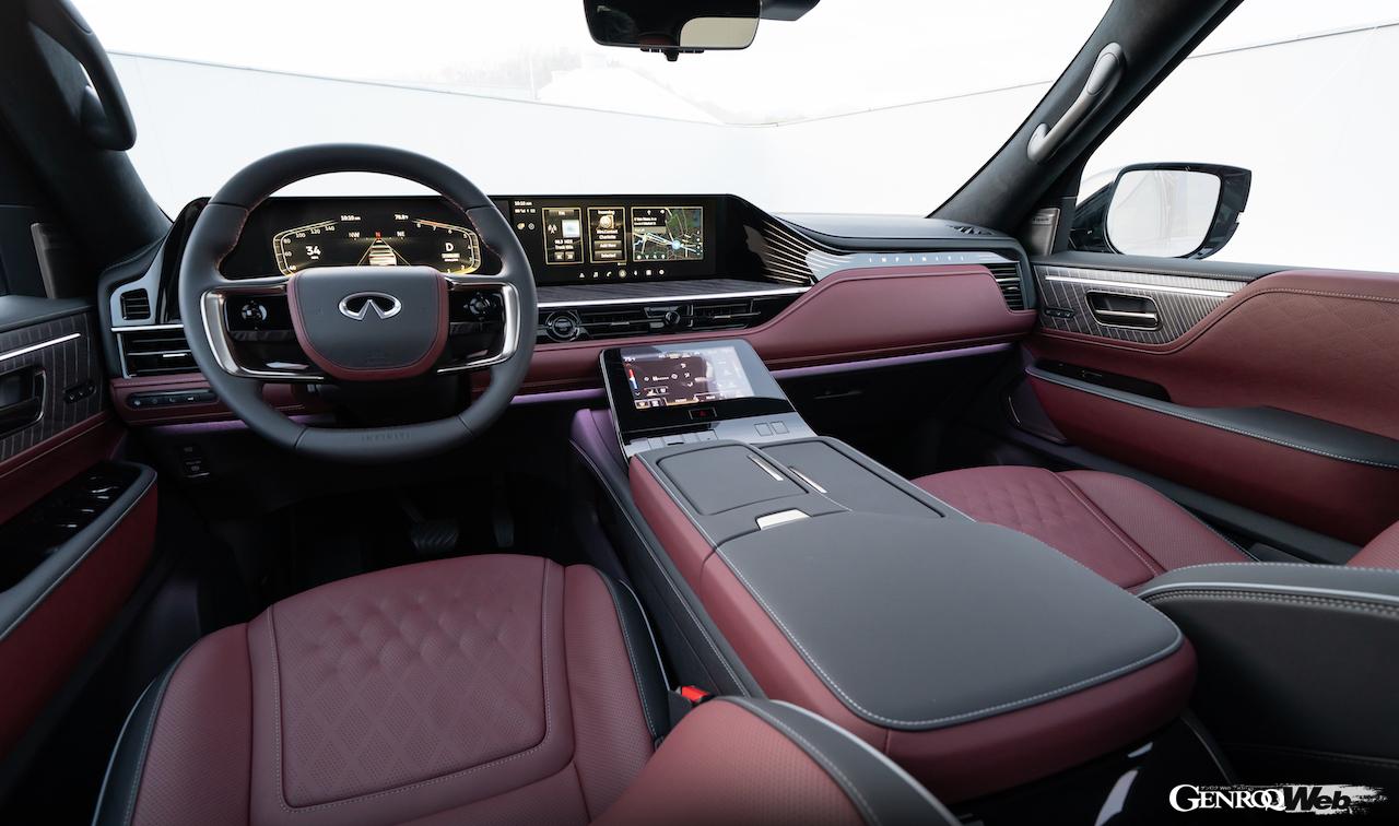 フラグシップSUV「インフィニティ QX80」のインテリア。