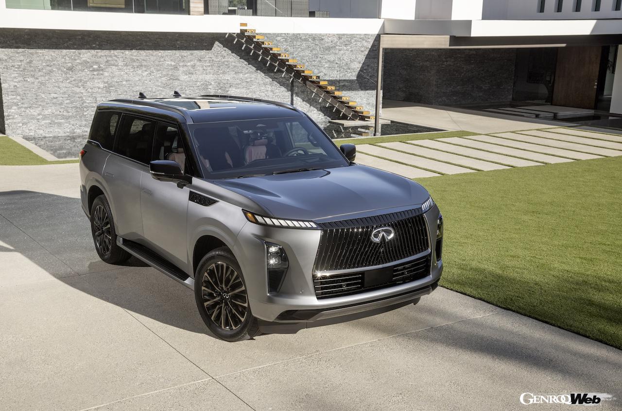フラグシップSUV「インフィニティ QX80」のエクステリア。
