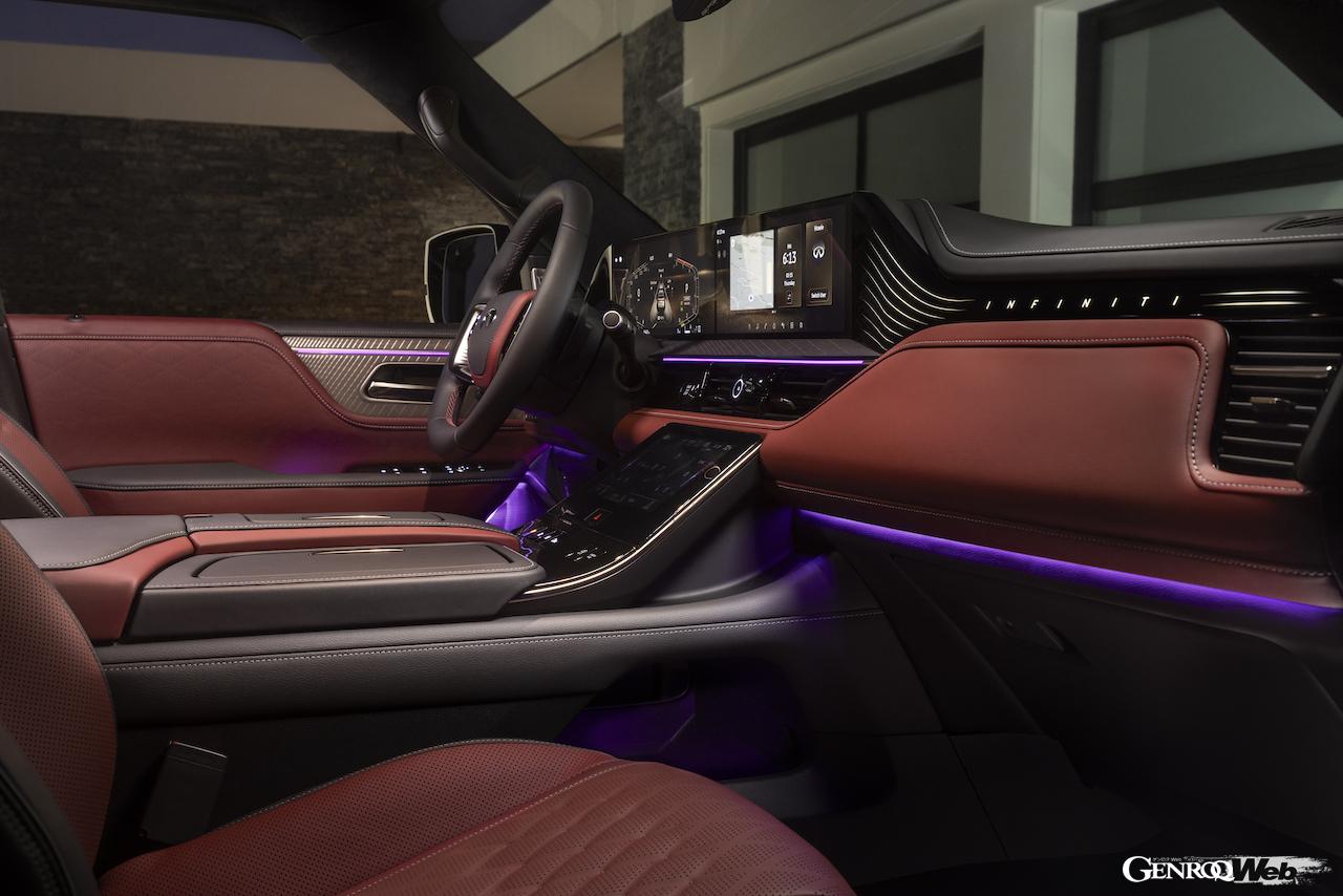 フラグシップSUV「インフィニティ QX80」のインテリア。