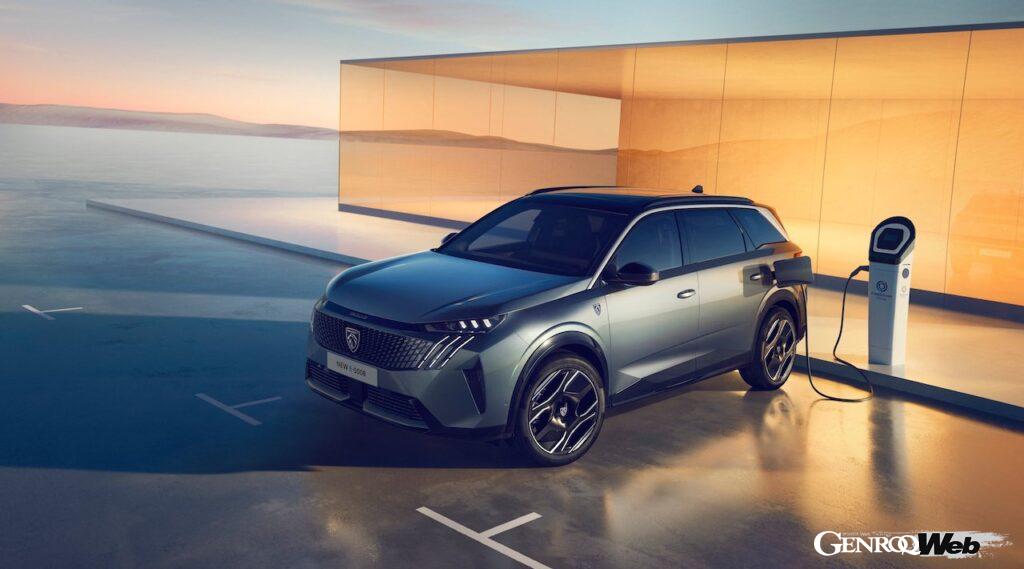 7シーターフル電動クロスオーバー「プジョー E-5008」のエクステリア。